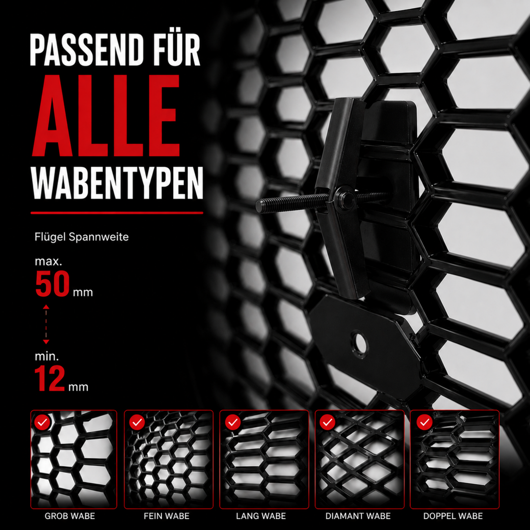 Wabengrill Adapter für rahmenlose Kennzeichenhalter