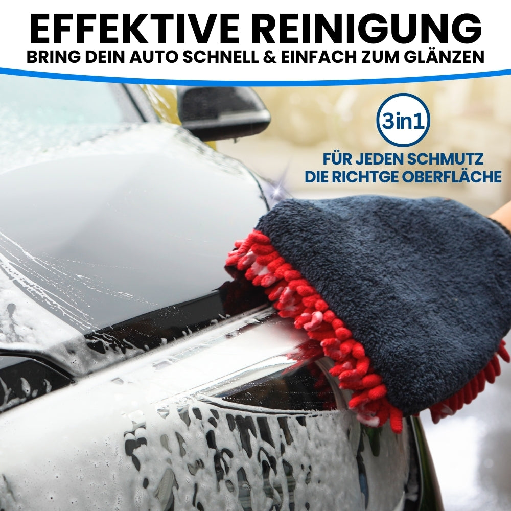 Waschhandschuh - 3 Seiten für jeden Schmutz