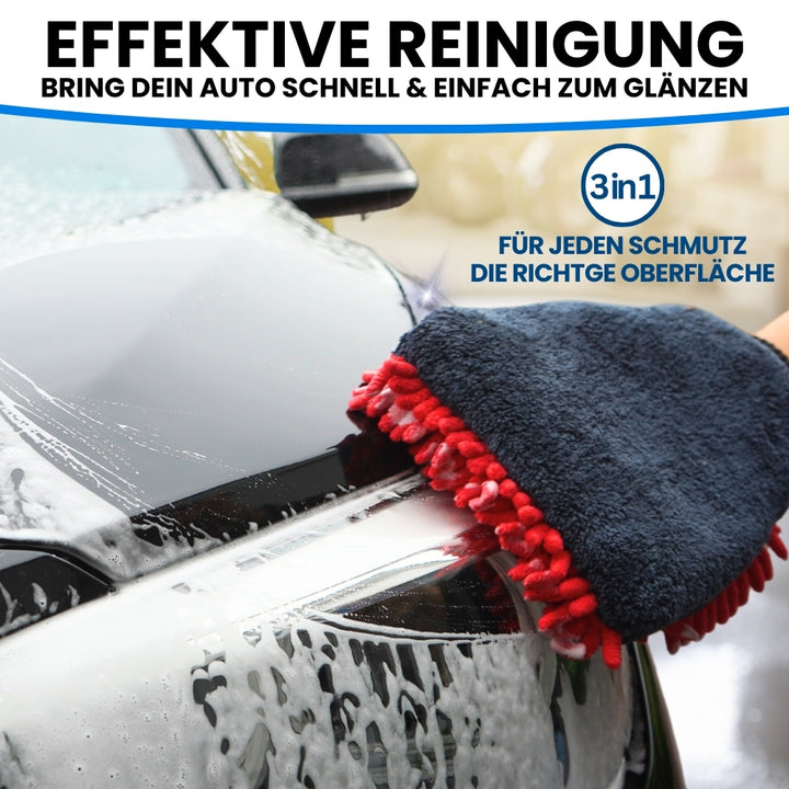 Waschhandschuh - 3 Seiten für jeden Schmutz