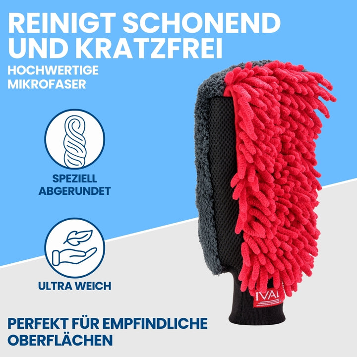 Waschhandschuh - 3 Seiten für jeden Schmutz