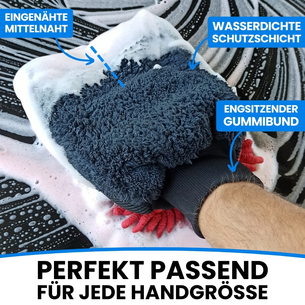 Waschhandschuh - 3 Seiten für jeden Schmutz