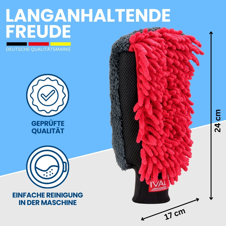 Waschhandschuh - 3 Seiten für jeden Schmutz